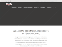Tablet Screenshot of omega-products.com